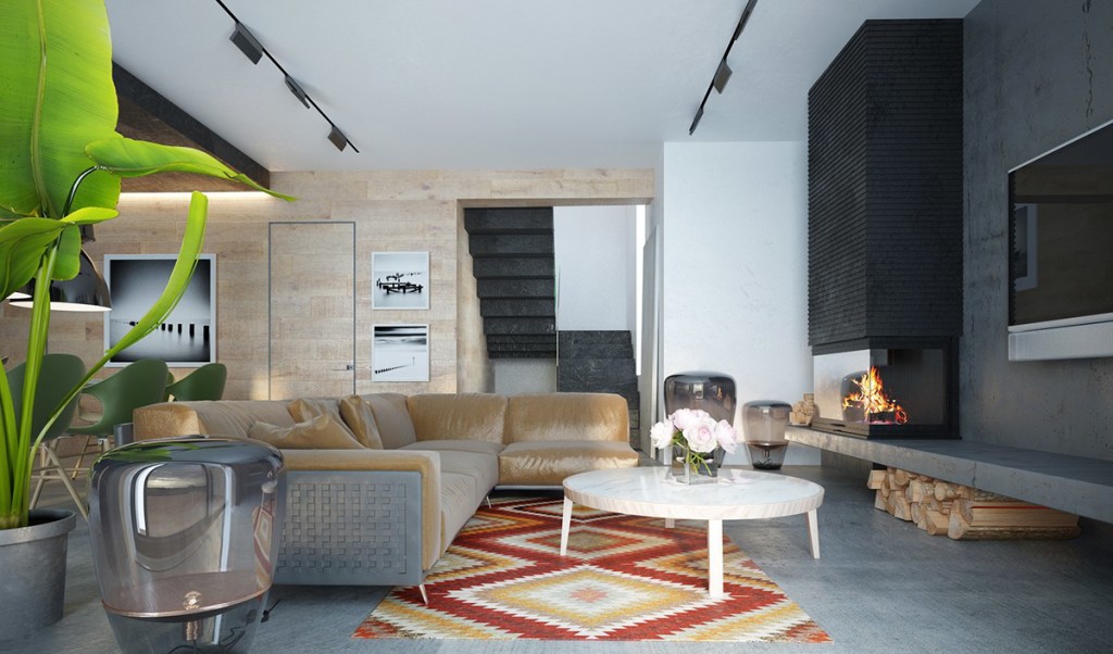 Dark and Bright Interior Design