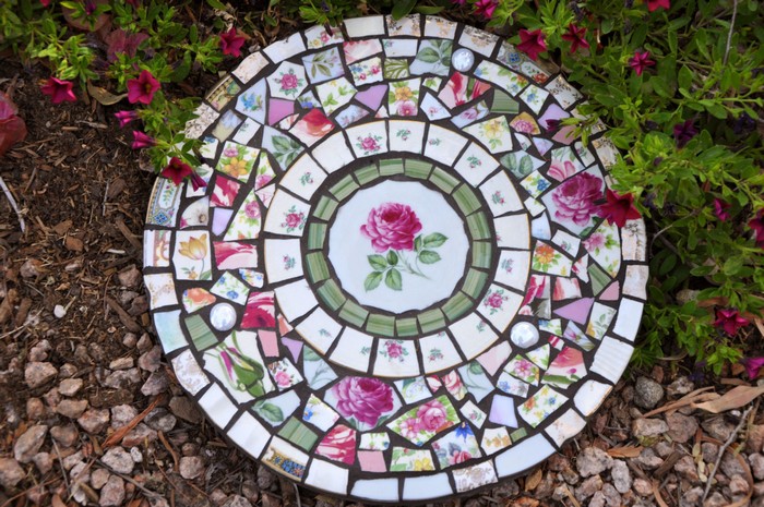 Design Your Own Pretty Stepping Stones From Broken China