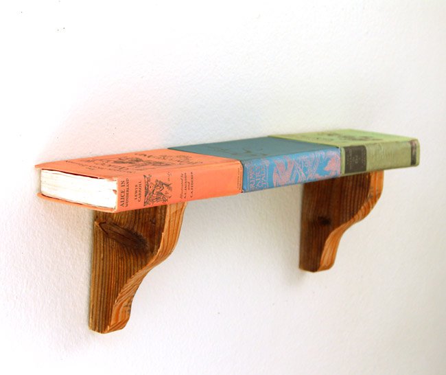Vintage Book Wall Shelf