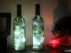 YOU CAN USE WINE BOTTLES AS ACCENT LIGHTS