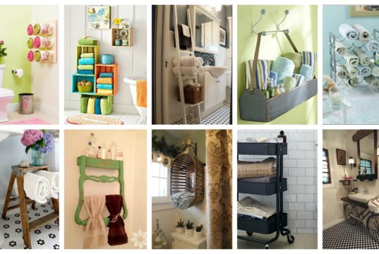 Lovely Bathroom Towel Storage