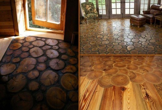 Wooden flooring looks extraordinary not only in the cottages, but in any home