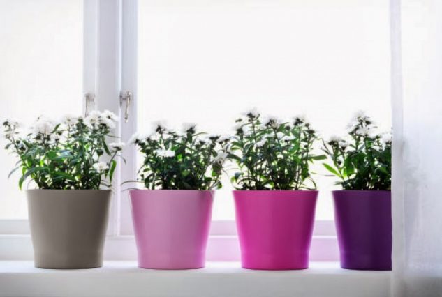 12 Flower Pots In Different Colors For Your Balcony