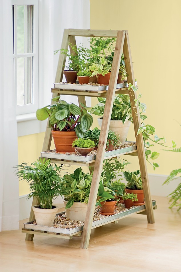 Old ladder herb garden