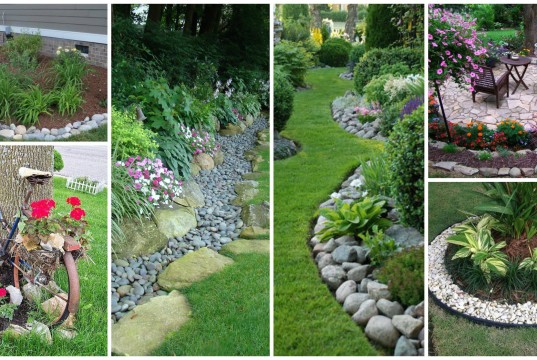 11 Impressive Garden Edging Ideas with Pebbles and Rocks