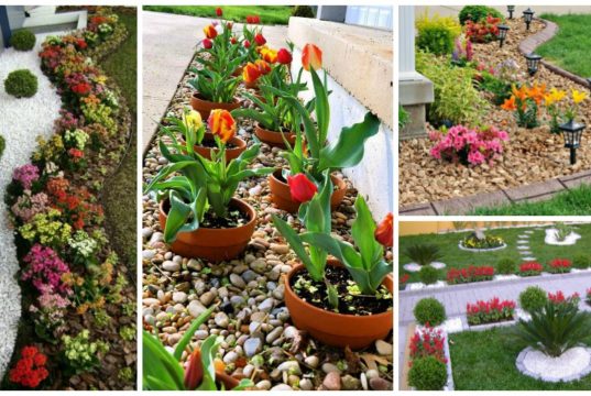 How To Decorate Flowerbeds with Pebbles and Rocks