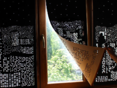 Modern Blackout Curtains Turn Windows Into Penthouse Views of a City at Night