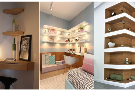 10 Dreamlike Corner Wall Shelves fro Bedroom