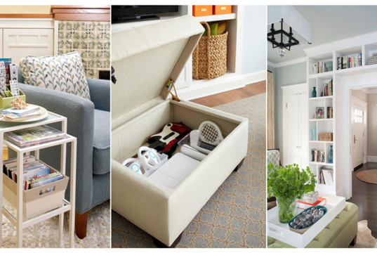 10 Ways to Use Living Room Furniture For Storage