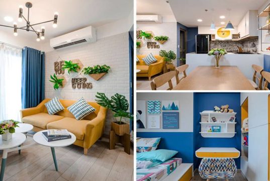 Fantastic Blue And Yellow Decorating Ideas Keep This Small Apartment Fun And Bright
